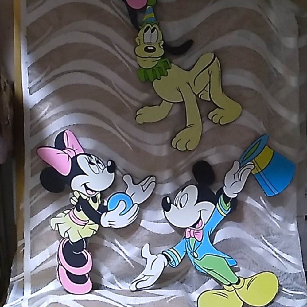Walt Disney Wall Hangings - Mickey, Minnie & Pluto